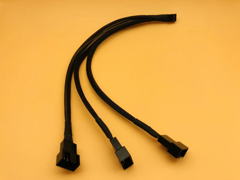 1 to 3 PWM 4P Female to 3/4 Pin PWM Fan Adapter 4Pin Splitter Cable for Computer Case Fan CPU Fan Mining Cooling Fans Hub Cable