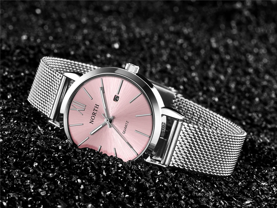 Reloj Mujer NORTH женские часы люксовый бренд кварцевые часы Женская мода платье Простые водонепроницаемые женские повседневные деловые часы