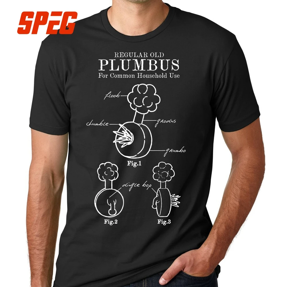 

Casual Tees Shirt Plumbus Blueprint Men's T Shirts Adult Crewneck Rick Morty Short Sleeve Adult 100% Cotton T-Shirt Round Collar
