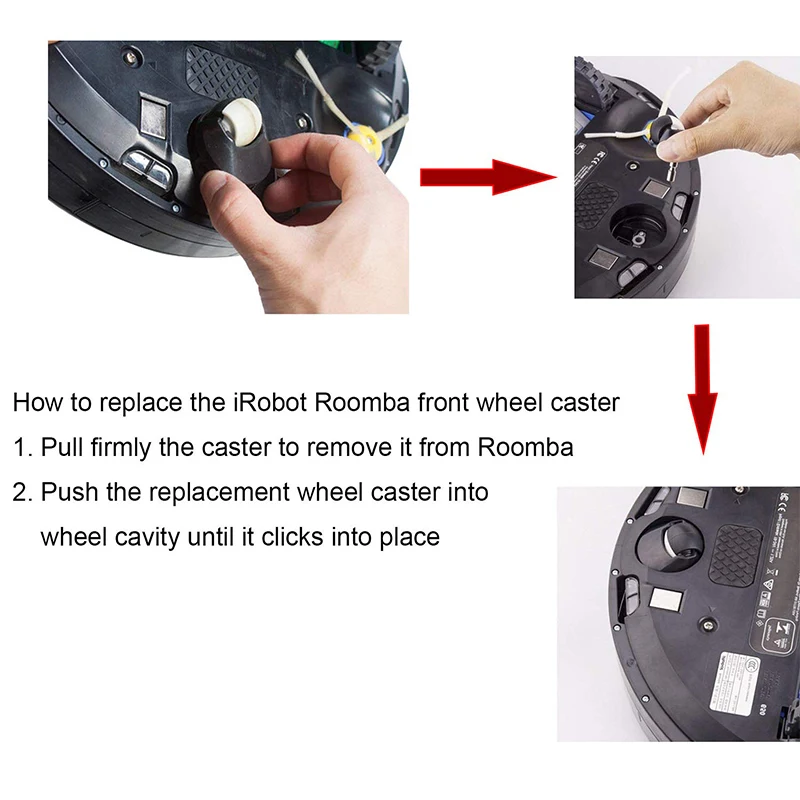 Замена Roomba колеса для iRobot Roomba 980 960 770 780 690 650(500 600 700 800 и 900 серии) Вакуумный Запчасти