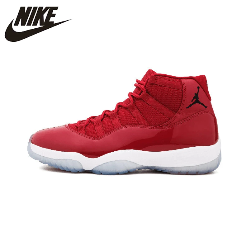 

Nike Air Jordan 11 Retro Win Like 96 Men's Sneakers Red Basketball Shoes Men Sports AJ11 Outdoor Shoes 378037