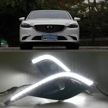 DRL For Mazda 6 Atenza 2016-2018 LED Daytime Running Fog Light With Turn Signal