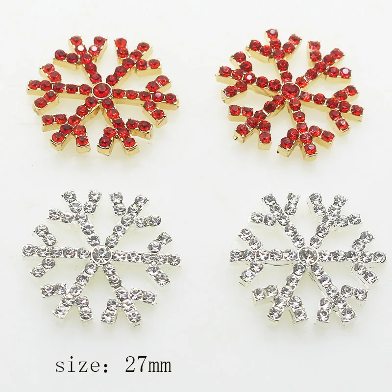 

Best selling holiday sparkling Christmas decorations 10 pcs 27mm snowflake jewelry handmade holiday birthday decorations