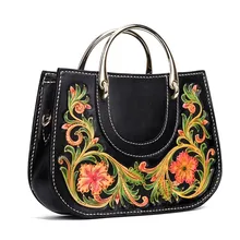 Ручная работа, кожаная дизайнерская Дамская седельная сумка с металлической ручкой, винтажная Женская сумочка из натуральной кожи с гравировкой в виде цветка, женская сумочка