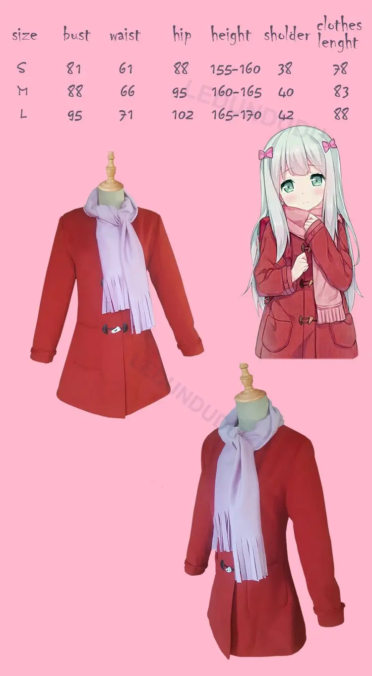 Anime Eromanga Sensei Cosplay Costume Izumi Sagiri Copslay Coat Sleepwear Pink Pajamas T-shirt Fancy Party Outfits for Halloween (3)