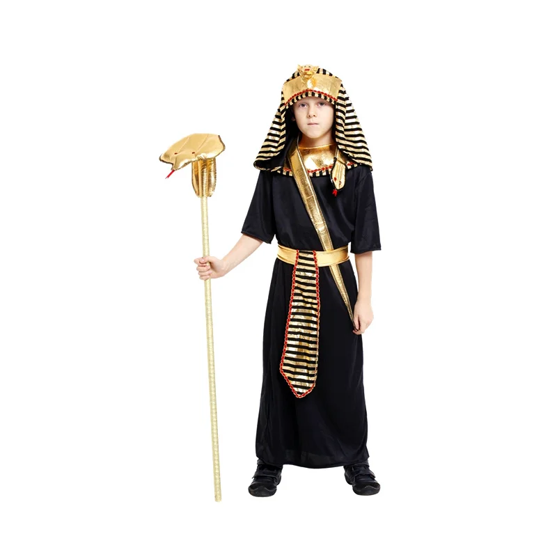 Egypt Prince King Egyptian Pharaoh Costume Kids Boy Halloween Christmas Carnival Fantasia Fancy Dress Children Cosplay Clothing