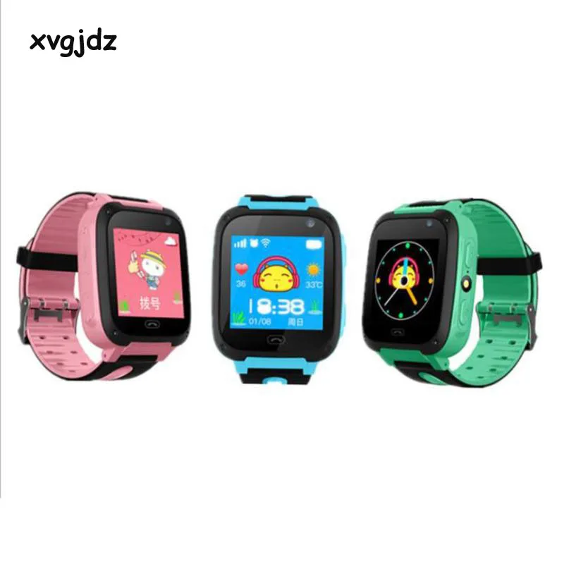 Xvgjdz LBS Смарт часы 1 44 ''сенсорный экран детей телефон Smartwatch SOS расположение