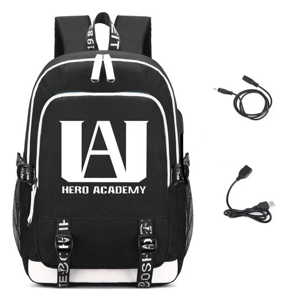 BPZMD My Hero Academy нейлоновый Светящийся рюкзак для мальчиков сумки для школьников и студентов девочек Usb зарядка Водонепроницаемый рюкзак для ноутбука - Цвет: CG5254