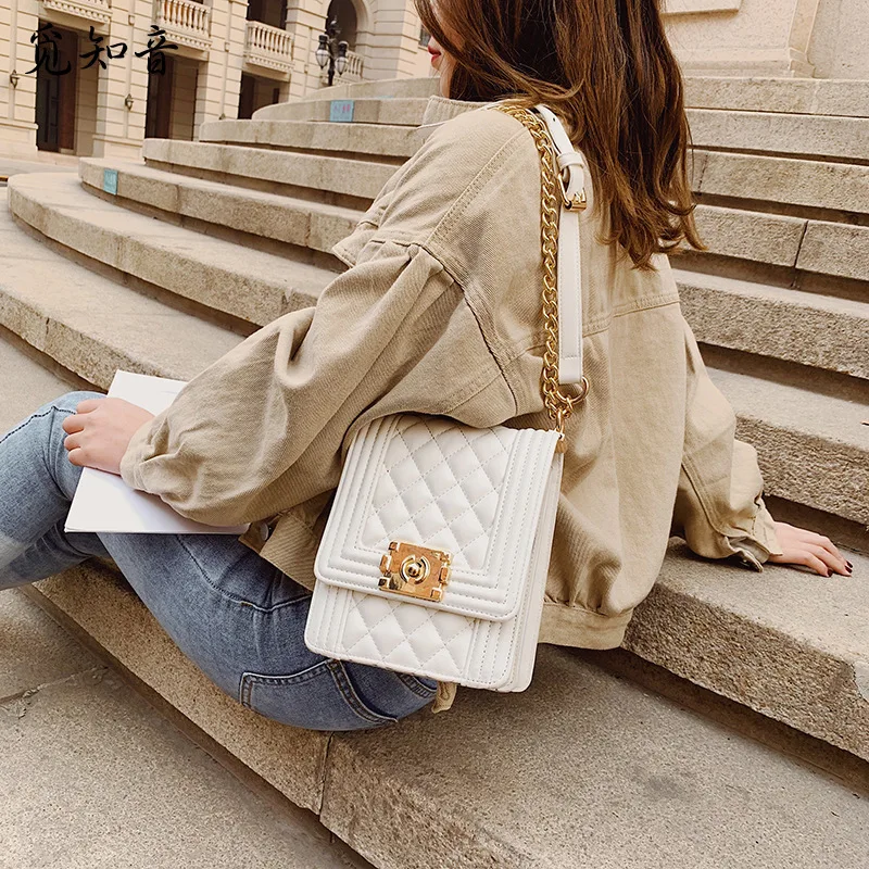 

Factory Direct Sales Originality Design Diamond Lattice Chain Bag 2019 New Pattern Restore Ancient Ways Single Shoulder Satchel