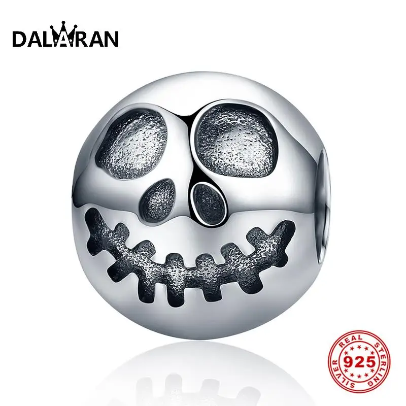 

DALARAN Classic 925 Sterling Silver Grimace Beads Charm Fit Original DIY For Jewelry Making Bracelet Female Halloween Gift