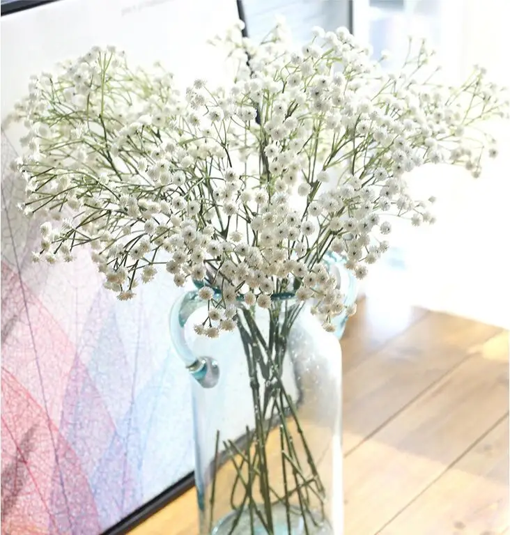 Маленькая свежая Звездная Gypsophila искусственная Цветочная подделка Цветочная композиция для домашнего свадебного украшения Мягкий гель искусственные цветы