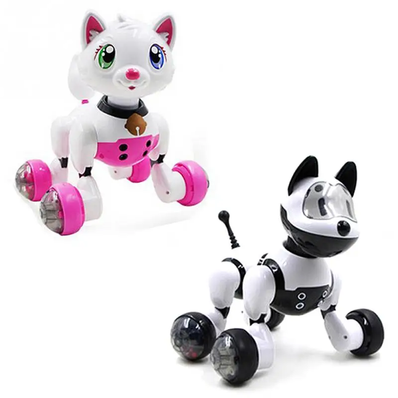 Voice Recognition Smart Robot Dog and Cat Toy Electric Interactive Toy Dance Walk Early Education Toy Kids Gift Montessori Toys