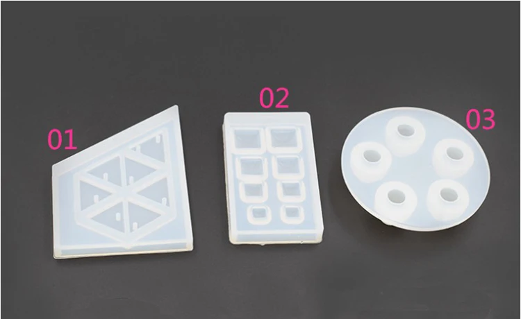 

1Pcs Sphere triangle and square DIY Silicone Crystal Drop Rubber Mold Transparent Clear Handmade Jewelry Mould Tools resin molds