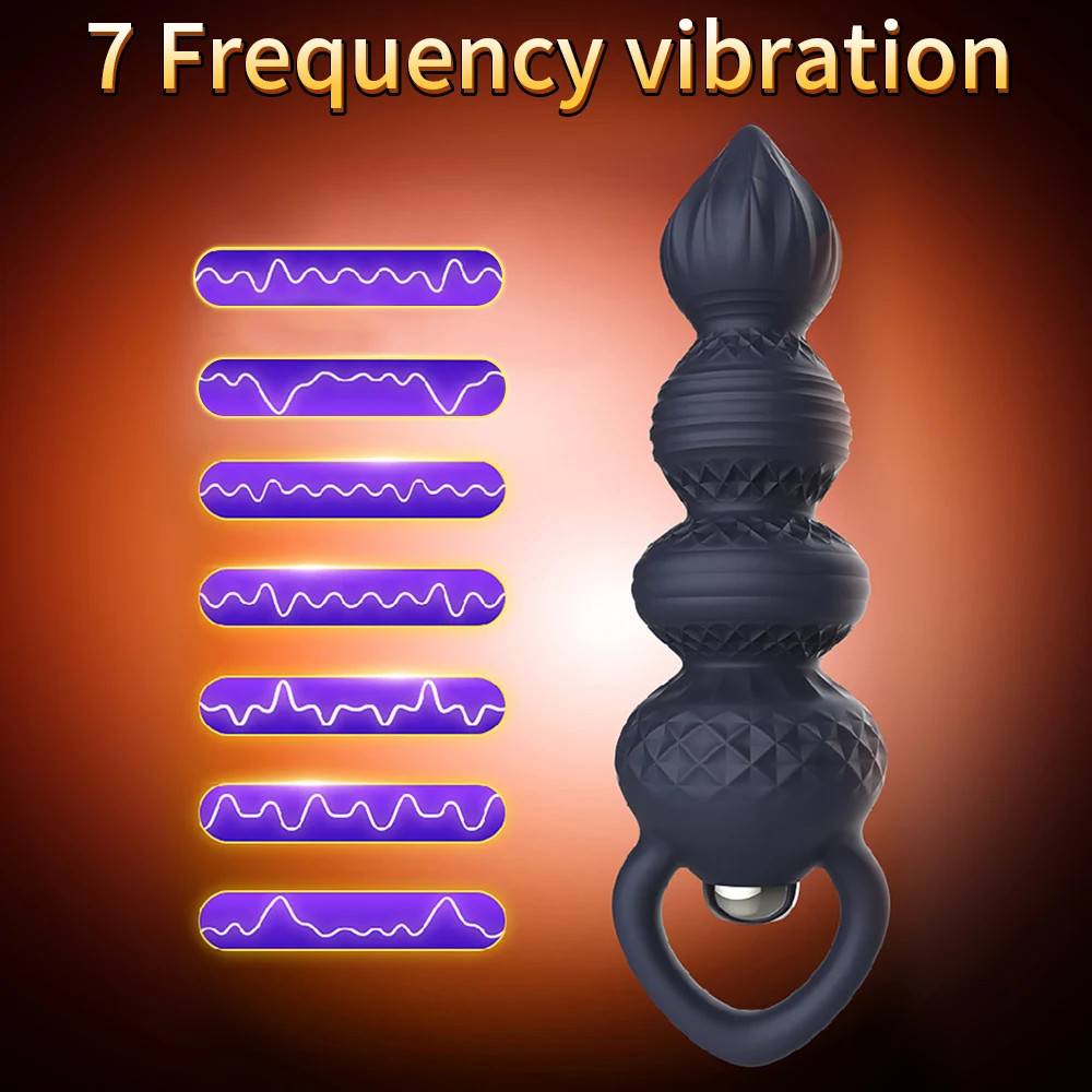 Anal Vibration Powerful Anal Beads Adult Sex Toy Anal Vibrator Rechargeable Prostate Massager Erotic Vibrator Sex Toy for Men (17)