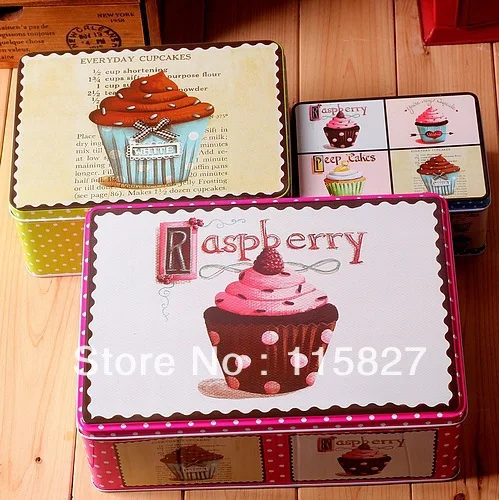 

NEW!Free Shipping! 3pcs/set big size recentage shape metal tin case sweety candy can cookie box Multi-Use container cupcake box