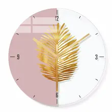 Креативные скандинавские листья/кленовый лист настенные часы модные часы со стеклом домашний офис школьные украшения забавные подарки Прямая поставка