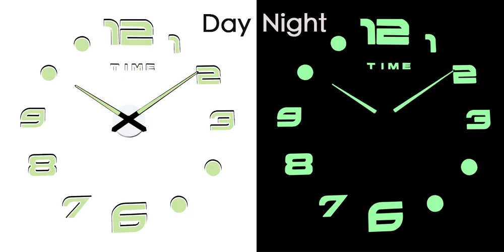 Светящиеся креативные новые настенные часы Horloge Murale Diy 3d акриловая наклейка для зеркала большая домашняя кварцевая игла Современная Дези