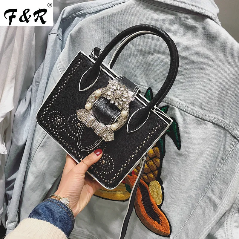 Fashion Luxury Design Rivets Flowers Silver Diamonds Ladies Handbags louis Shoulder Bag Mini Purse Women's Crossbody gg Bag