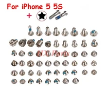 20 упак./лот полный набор винтов для iPhone 5, 5s с серебряным дном пять звезд Pentalobe винты запасные части