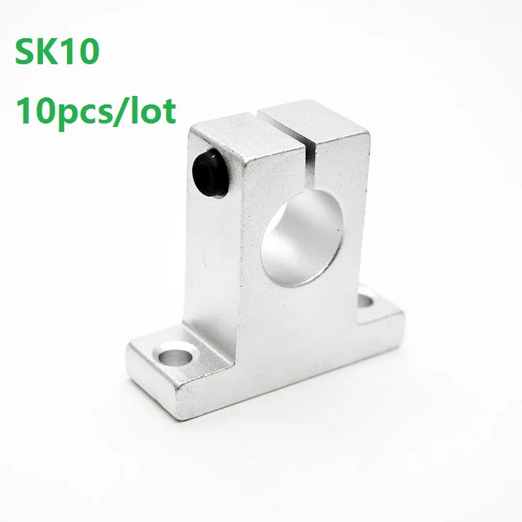

10 шт./лот SK10 SH10A 10 мм вал линейный рельсовый вал опорный подшипник вал торцевые Подшипники XYZ стол CNC маршрутизатор 3D принтер части