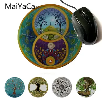 

MaiYaCa Your Own Mats Druid Tree of Life1 Durable Rubber Mouse Mat Pad 3D Printing Gaming Durable Notebook Round mouse pad