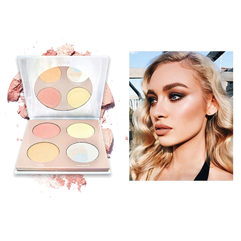 Kiss Beauty Glow Kit Highlighter Makeup Shimmer Powder Highlighter