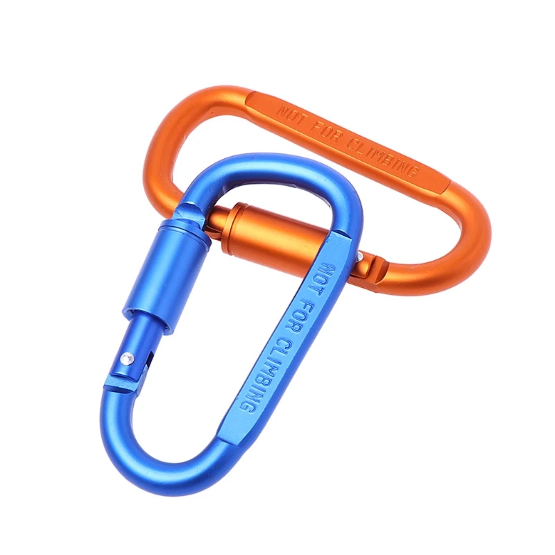 

2018 D Shape Carabiner Camping Hunting Aluminum Keychain Survival Lock Buckle Hook Aug21_33