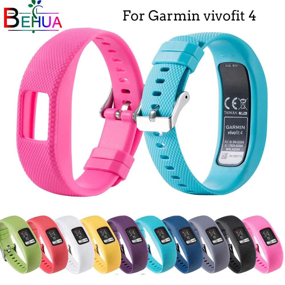 Силиконовый спортивный ремешок для Garmin vivofit 4 сменный удобный L/S качественный