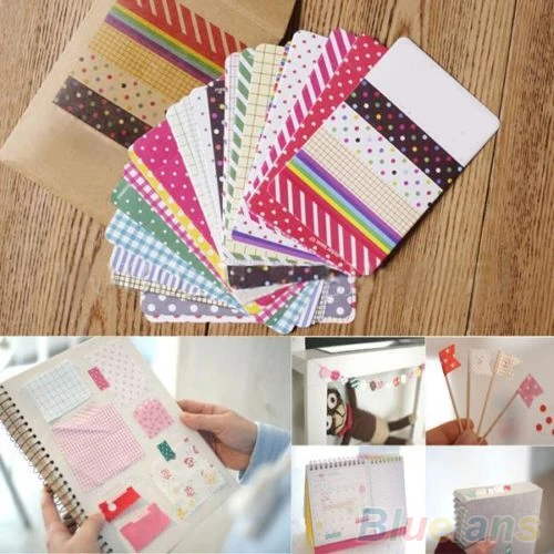 27PCS DIY Scrapbook Pack Decorative Labelling Basic Masking Tape Craft