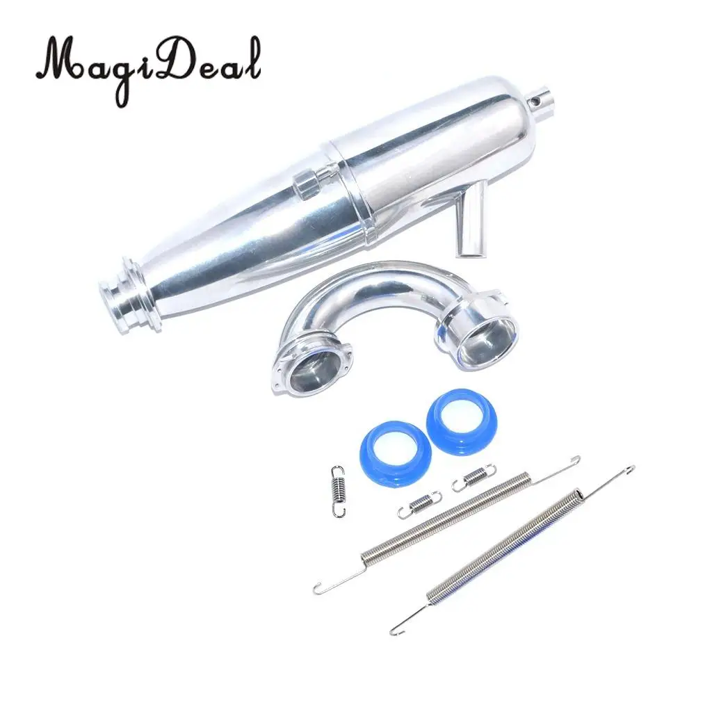 14T Gear Flywheel Assembly Bearing Clutch Bell Shoes Nut Springs+Exhaust Pipe Tubing for HSP Bobao HPI SH Truck 1/8 RC Car
