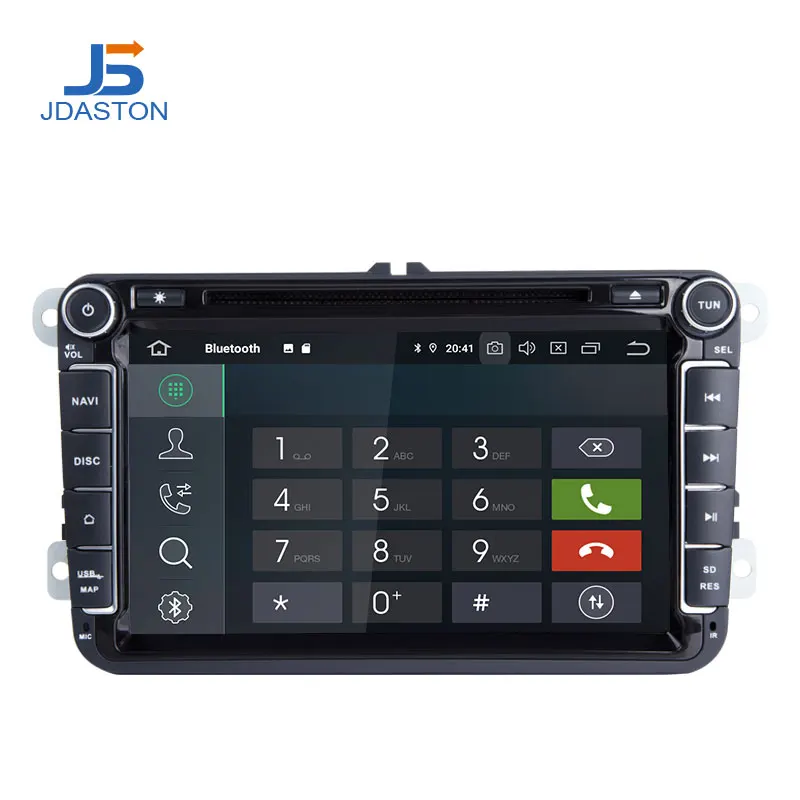 Perfect JDASTON 8 Inch Android 9.0 Car DVD Player For VW Volkswagen POLO PASSAT Golf Multimedia player Octa Cores Radio GPS Navigation 2