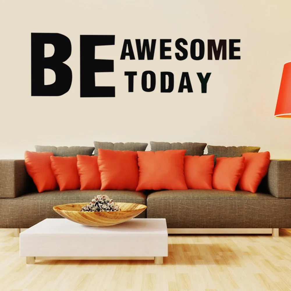 Be Awesome Today Наклейка на стену-вдохновляющие цитаты наклейка-Мотивационная виниловая наклейка на стену художественный виниловый Декор для гостиной 18Sep