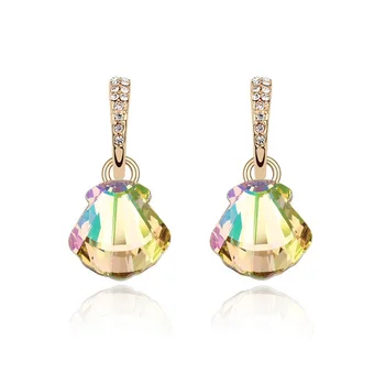 

vintage crystal earrings 2019 new with shell shape crystal from swarovski best gifts for women and girls birthday party