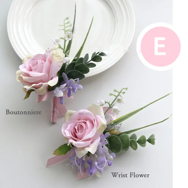 pink wrist corsage boutonniere wedding  (23)