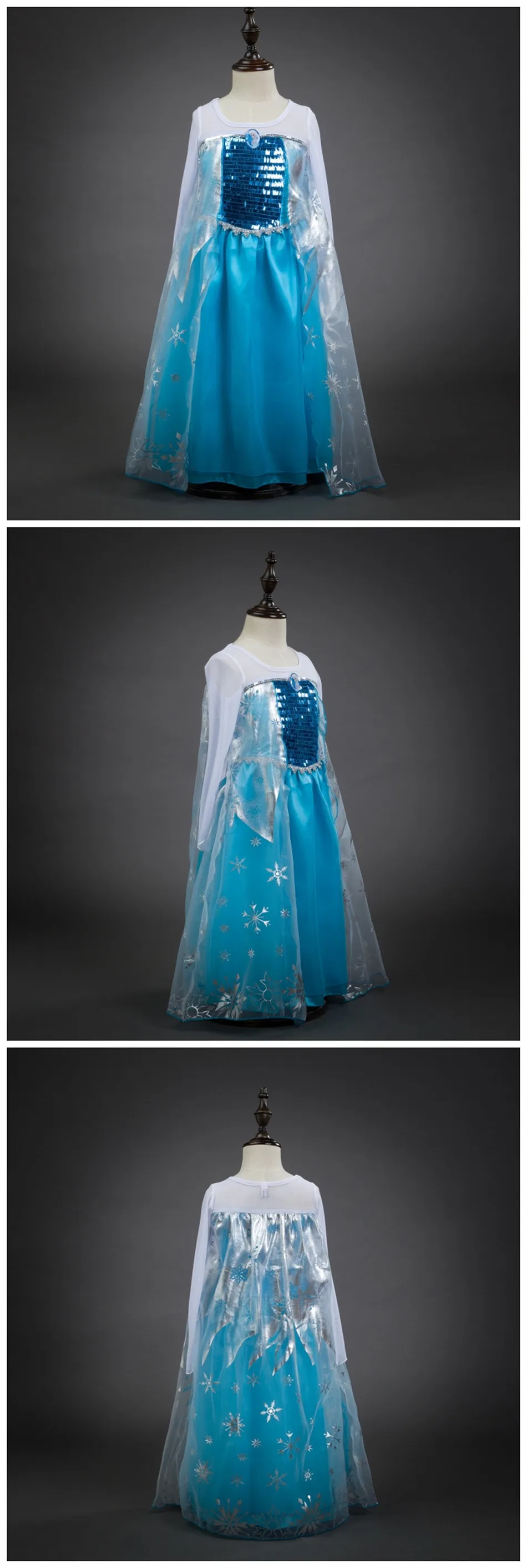 FindPitaya/платье Эльзы для девочек; вечерние платья для костюмированной вечеринки; одежда для малышей с принтом Анны, Белоснежки; нарядное платье принцессы на День рождения; Детский костюм