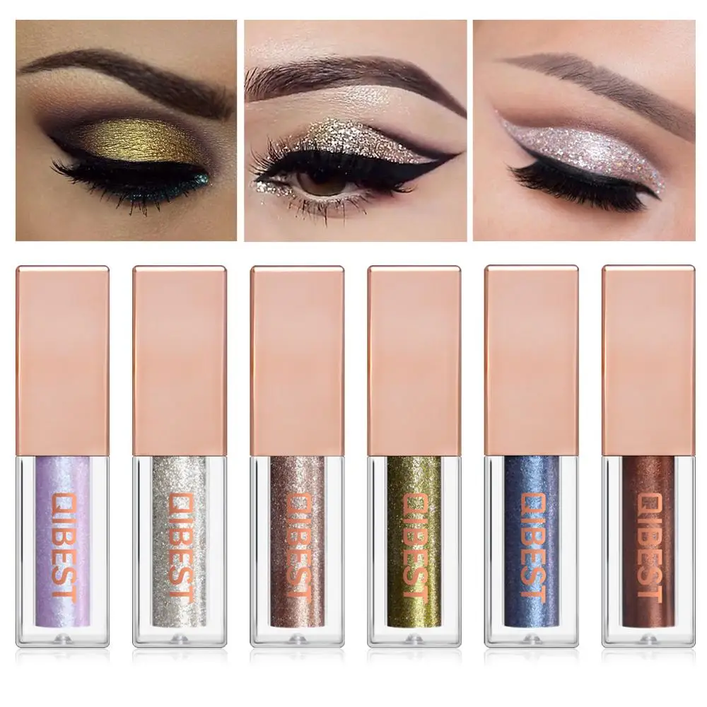 

Qibest 15 Colors Liquid Eyeshadow Glitter Eye Shadow Pen Waterproof Long Lasting Shimmer Metals Glitter Glow Makeup Cosmetic