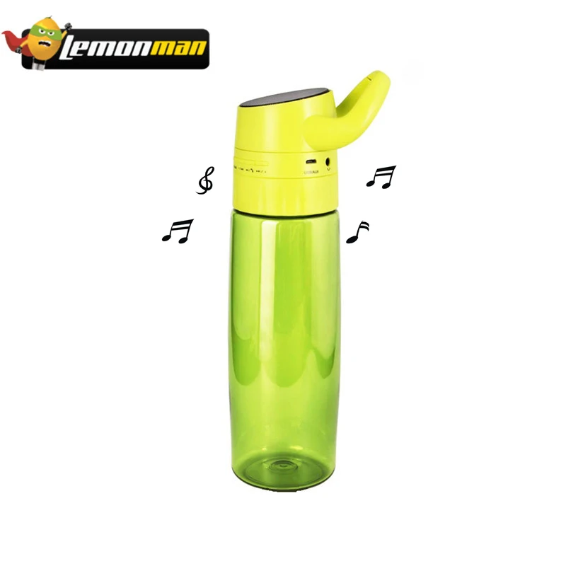 LemonMan портативная 3 в 1 бутылка для воды с беспроводными bluetooth-динамиками с tf-картой и безопасной подсветкой для езды на велосипеде, кемпинга, рыбалки