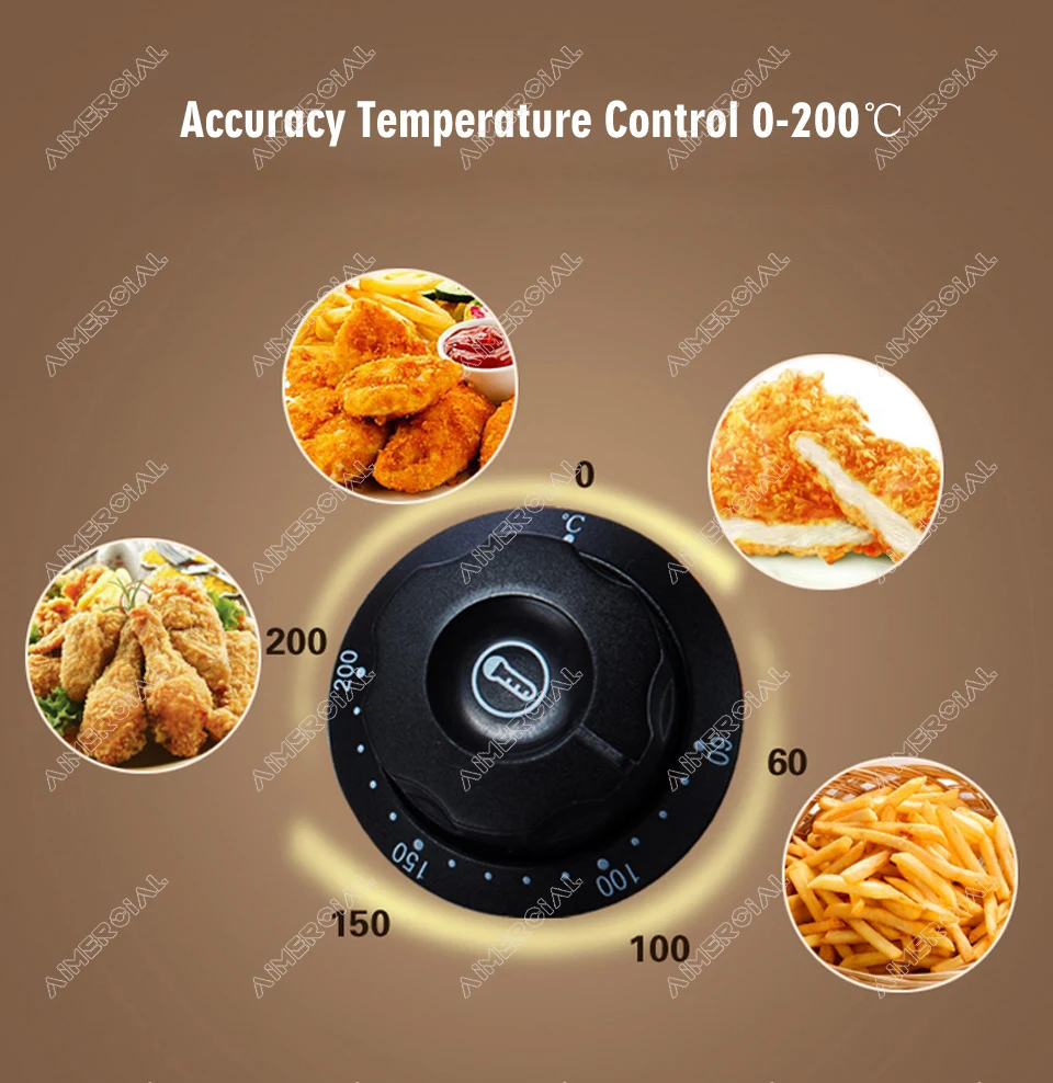 OT8L/OT8L-2 Electric Counter Top Deep Fryer Stainless Steel Oil Fryer Oven Chip Chicken Potato Fried Oven Machine for Kitchen