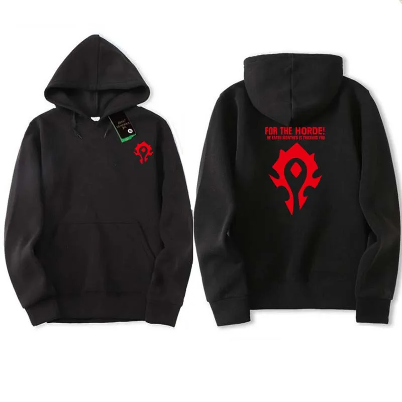 

2019 New Men Hoodies Wow World of Warcraft Horde Symbol Men Gift hoodie Casual Sportswear Cotton Long Sleeved top men streetwear