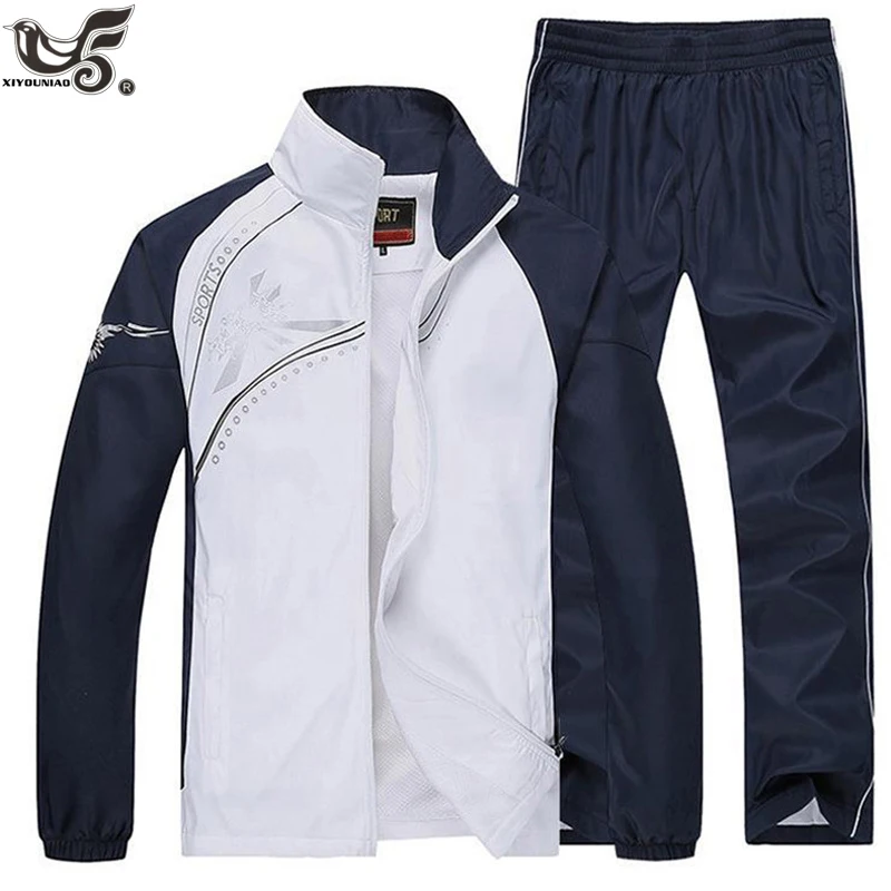Goede XIYOUNIAO nieuwe 2018 plus size L ~ 5XL Heren sportmode lente herfst sweaters Mannen gedrukt Trainingspakken mannen sportwear Set