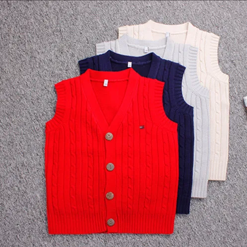 New Autumn 1 7Y Baby Sweater Vest Pattern V Neck Single ...
