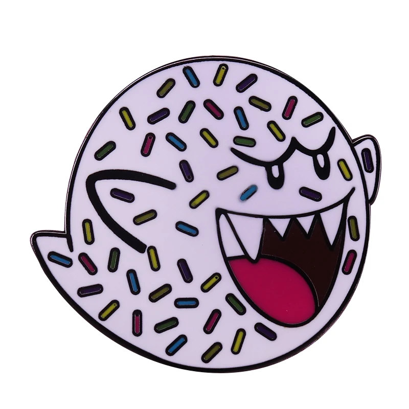 

Donut spooky pin cute sprinkles dessert badge pastel art brooch novelty Halloween decor