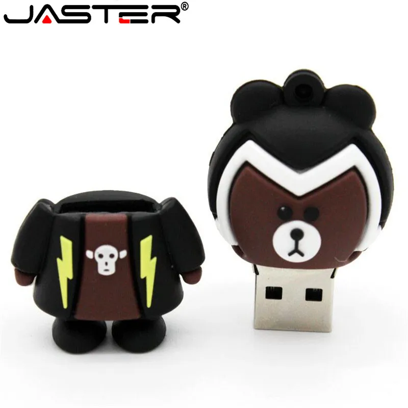 JASTER Bear usb флеш-накопитель 6 ГБ 8 ГБ 16 ГБ 32 ГБ милый Фартук Медведь Модель u Диск флеш-накопитель USB 2,0 флеш-накопитель