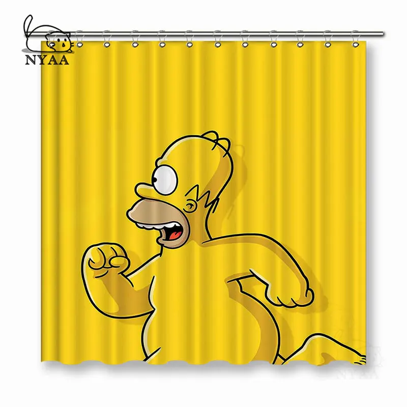 Comprar Cortinas de baño de tela de poliéster impermeable para decoración del hogar NYAA