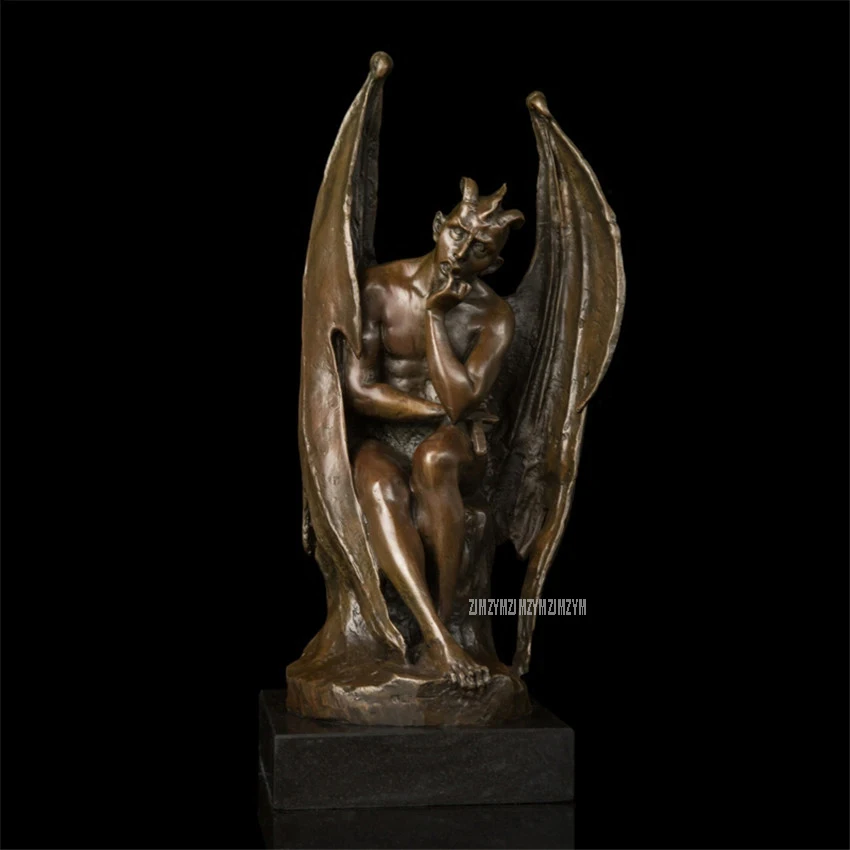 

Modern Art Western Sculpture Athens Myth Brass Statues Figurine Angel Statue Casting Gifts Home Office Furnishing DS-419