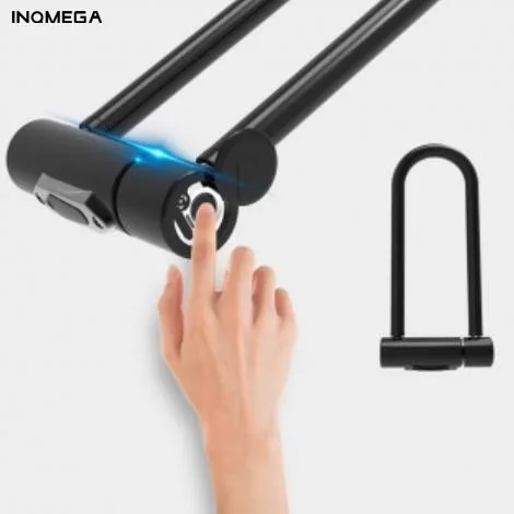  U Shape Fingerprint Lock IP65 Waterproof Smart fingerprint Security Lock for Shop/Office Glass Door - 33006179487