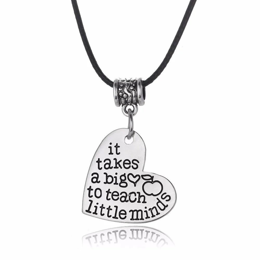 Teacher's Jewelry Teacher Gifts Necklace It Takes a Big Heart to Help