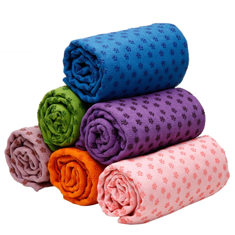 7 Color, Microfiber Yoga Towels Eco friendly Non slip PVC Nubs Yoga