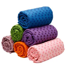 7 Color Microfiber Yoga Towels Eco friendly Non slip PVC Nubs Yoga Fitness Blankets Soft Gym