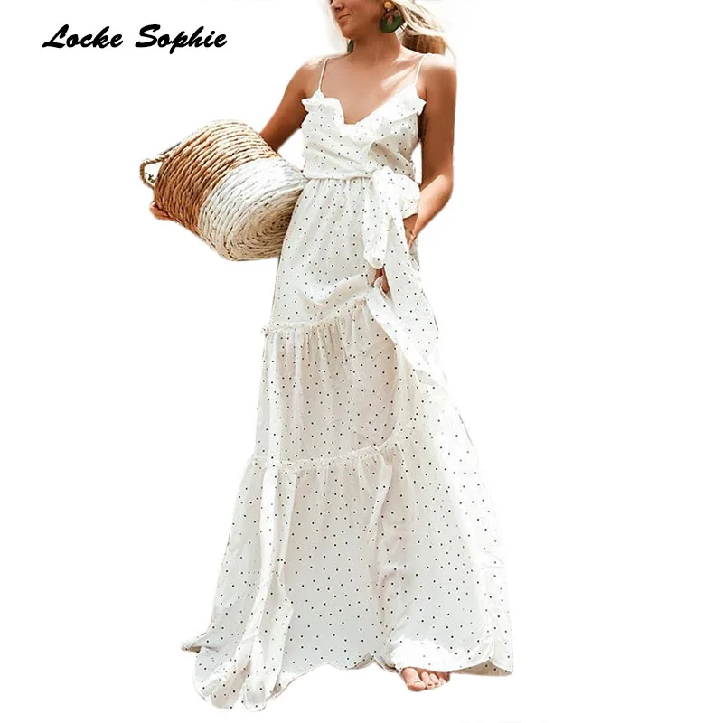 1pcs High waist Ladies Plus size Sexy Camisole party dresses 2019 Summer cotton blend Splicing Ruffles Dress women Skinny Dress